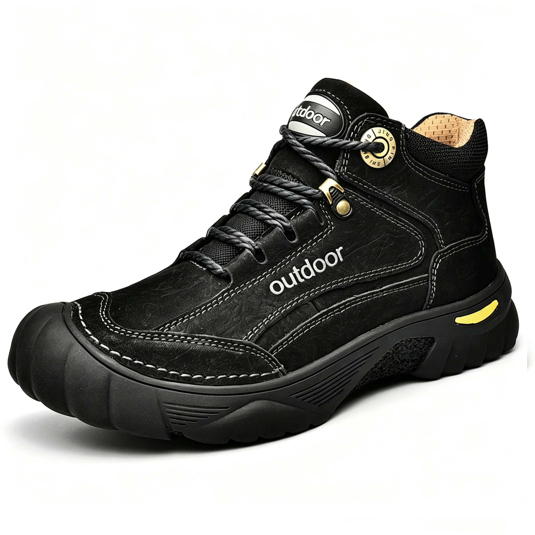 Brown Explorer  - Ailongcity® Outdoor Adventure Hiking Boots Durable Design for Trail Exploration