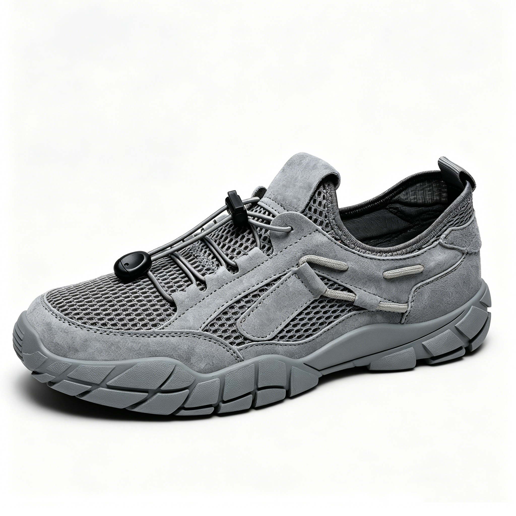 New Arrival – Beige Mesh Ailongcity® Adjustable Outdoor Sneakers: Max Breathability & Rugged Traction for Summer Adventures