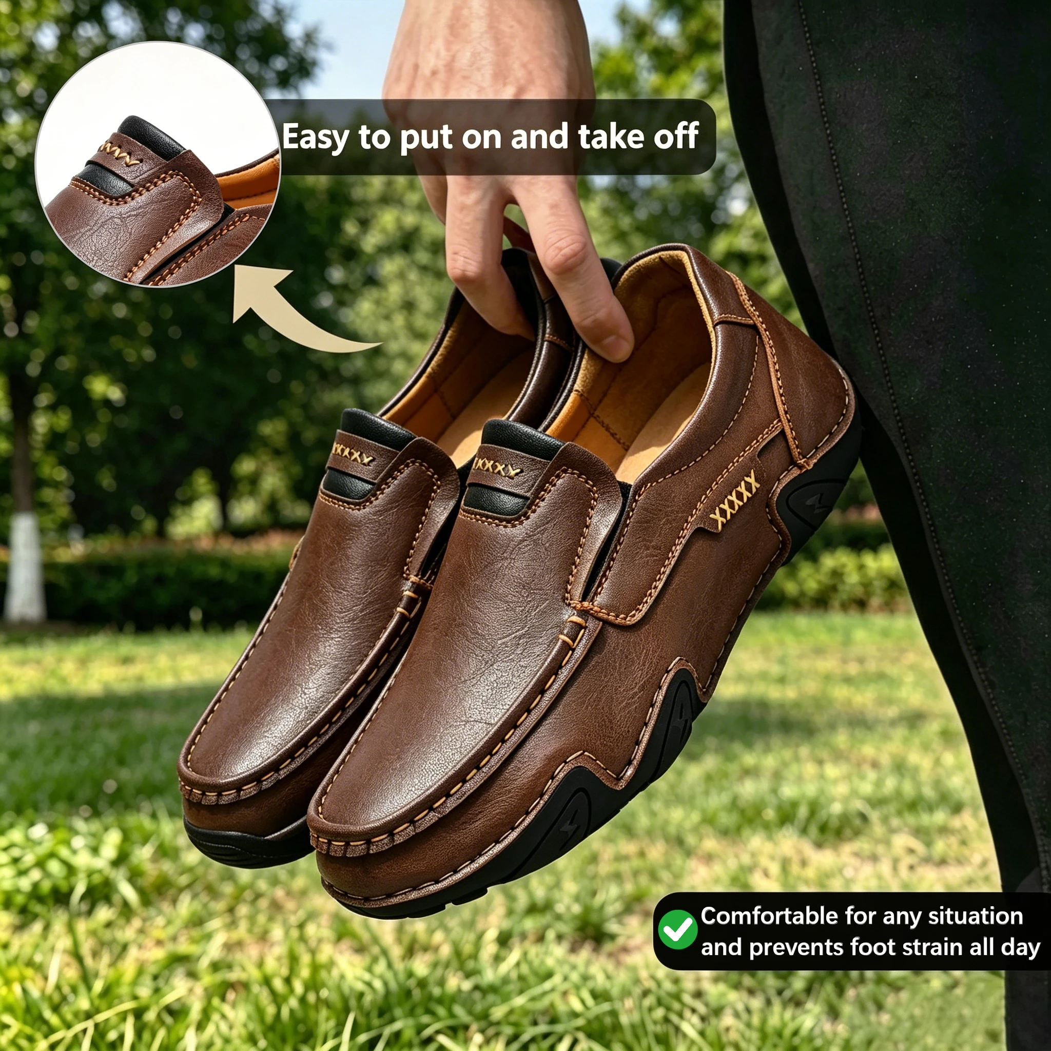 Tan Classic - Ailongcity® Slip-On Driving Loafers Timeless Craftsmanship for Effortless Urban Mobility