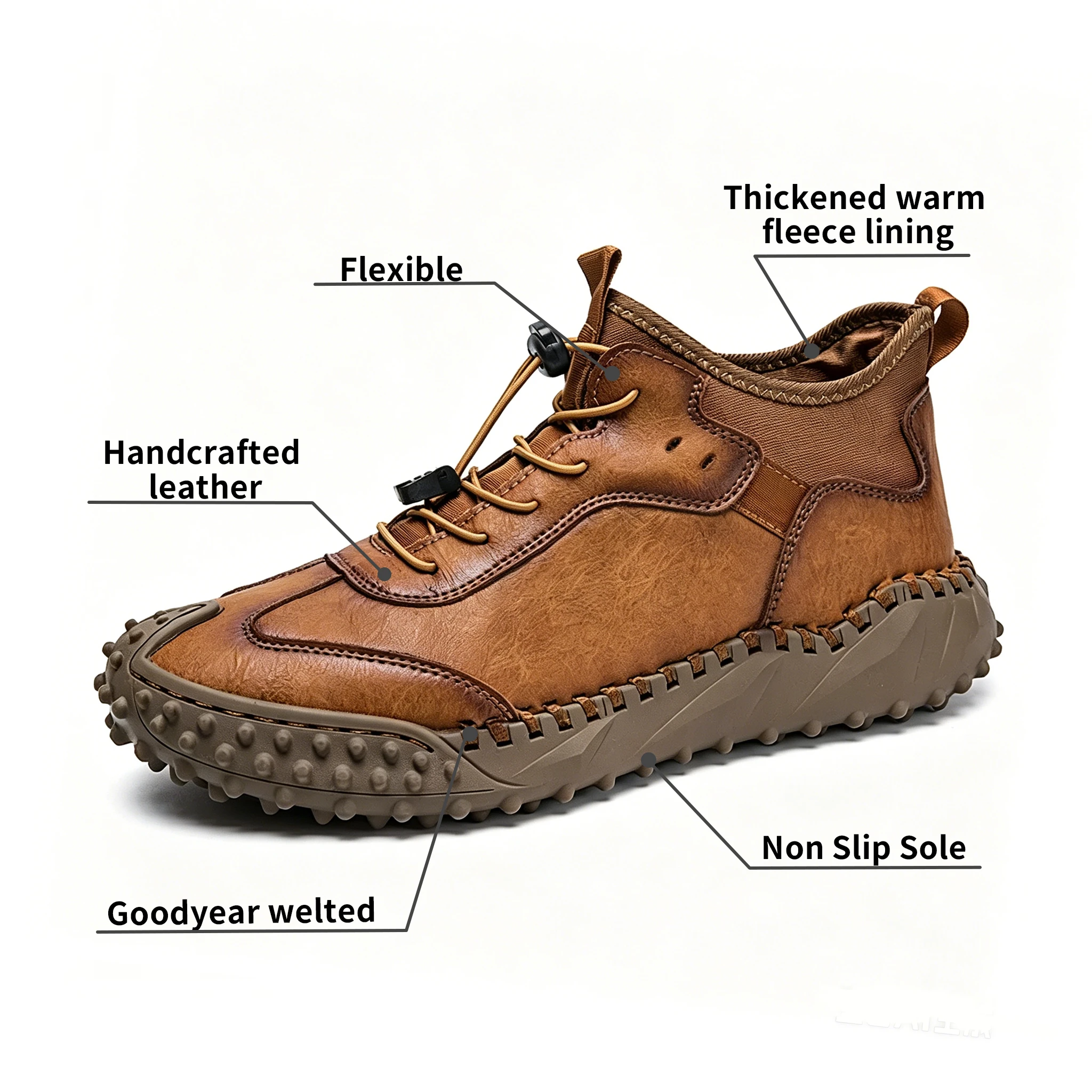 Tan Rugged - Ailongcity® Quick-Lace Outdoor Boots Trail-Ready Grit with Effortless Style