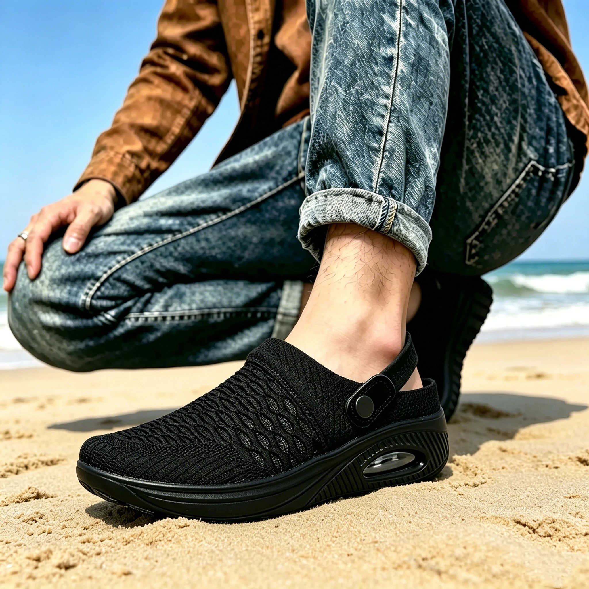 AirComfort Knit - Ailongcity® Slingback Clogs Breathable Knit Design with Cushioned Air-Sole for All-Day Ease
