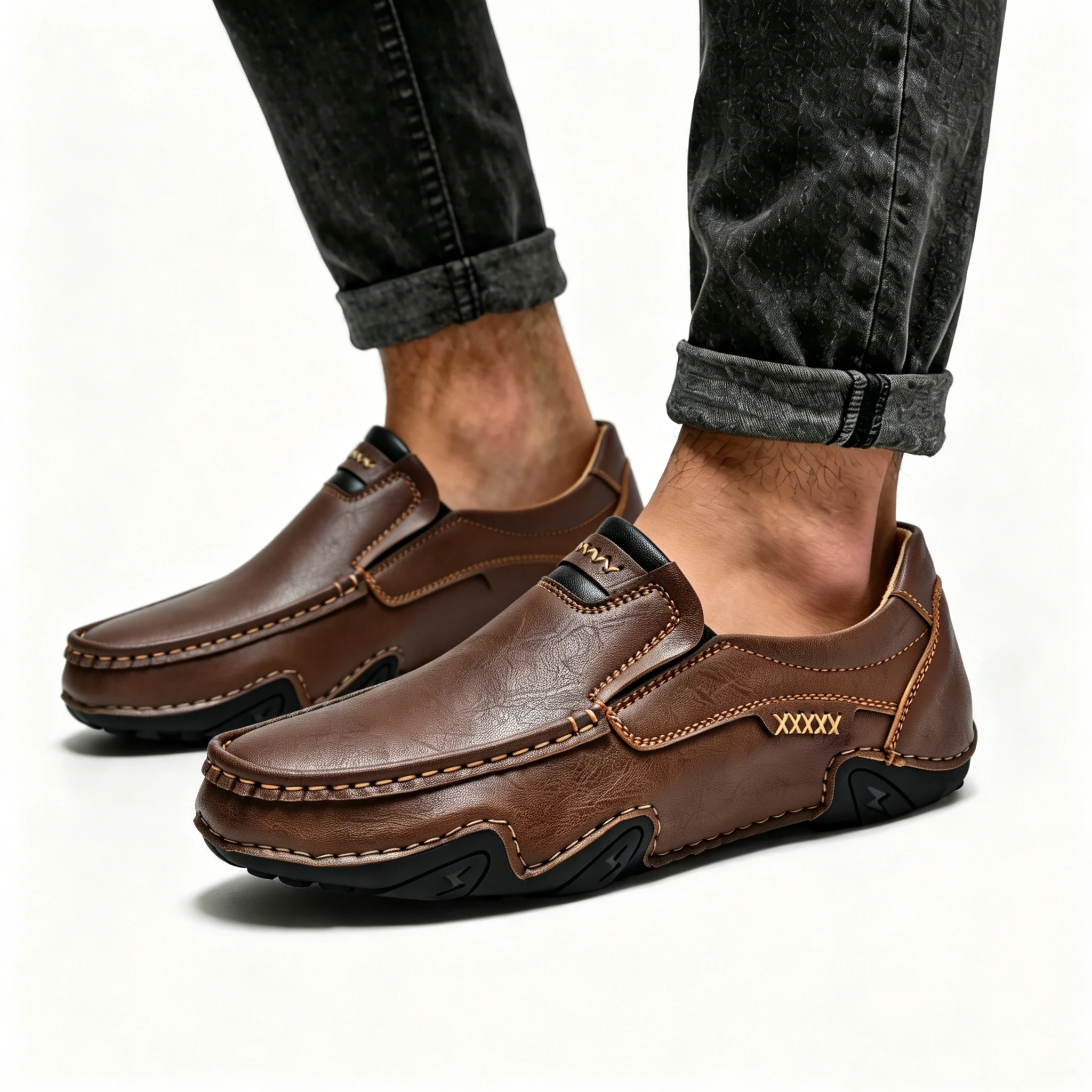 Tan Classic - Ailongcity® Slip-On Driving Loafers Timeless Craftsmanship for Effortless Urban Mobility