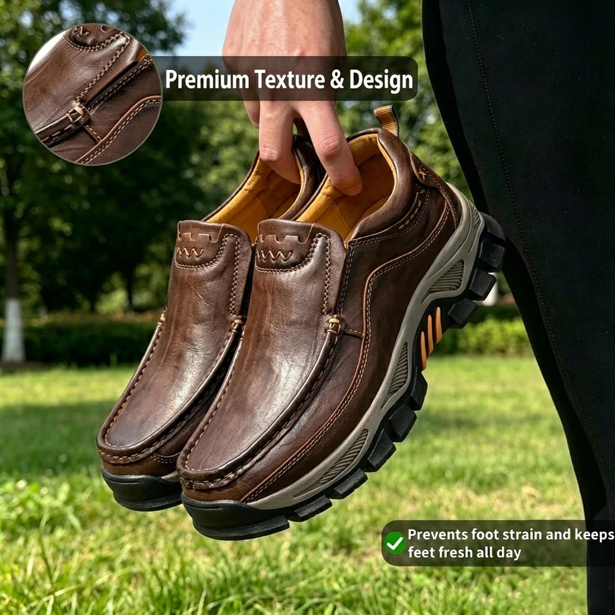 [Copy]⏰Last Day! 45% OFF  🔥AILONGCITY® Men's Outdoor Leather Casual Shoes – Handmade Hiking & Walking Sneakers
