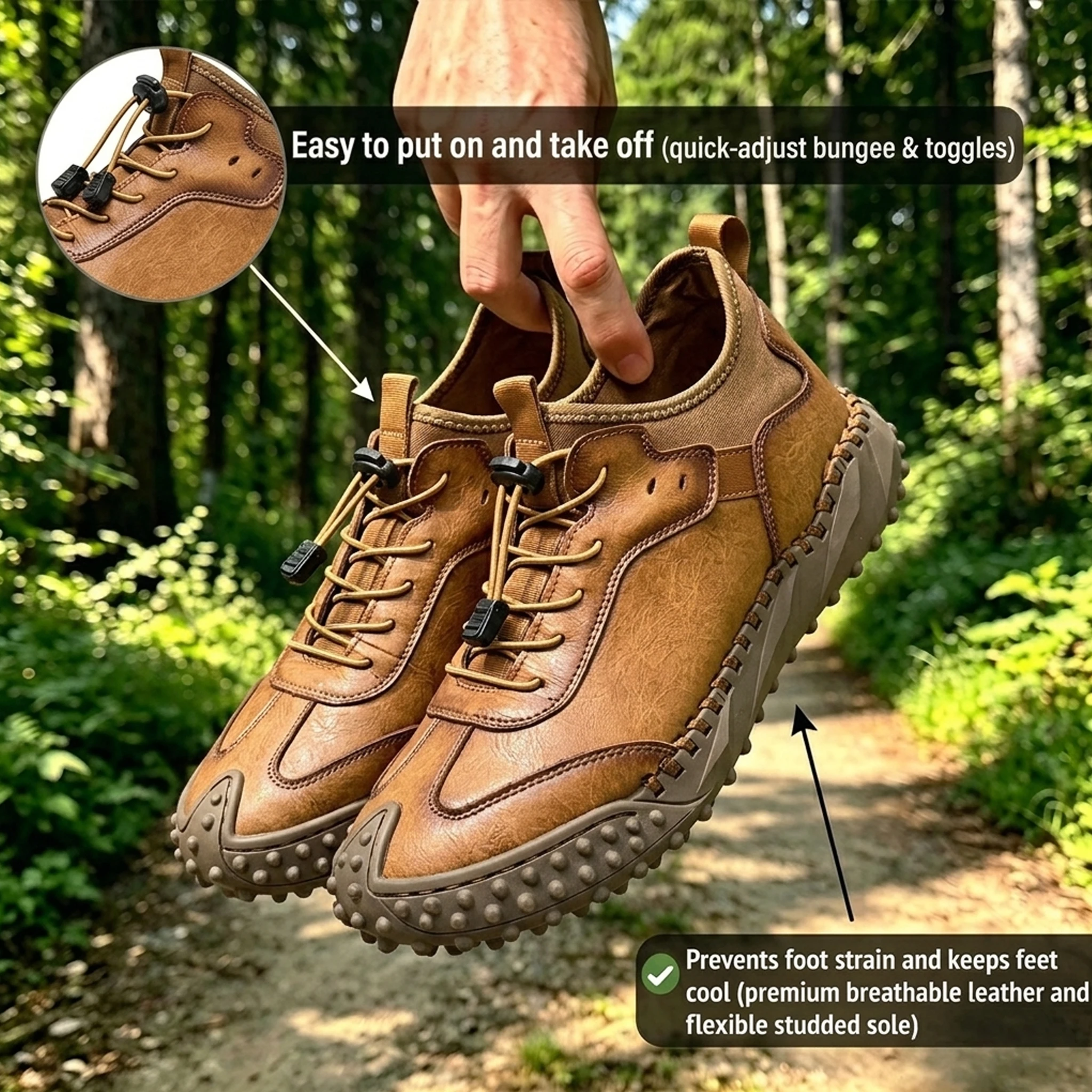 Tan Rugged - Ailongcity® Quick-Lace Outdoor Boots Trail-Ready Grit with Effortless Style