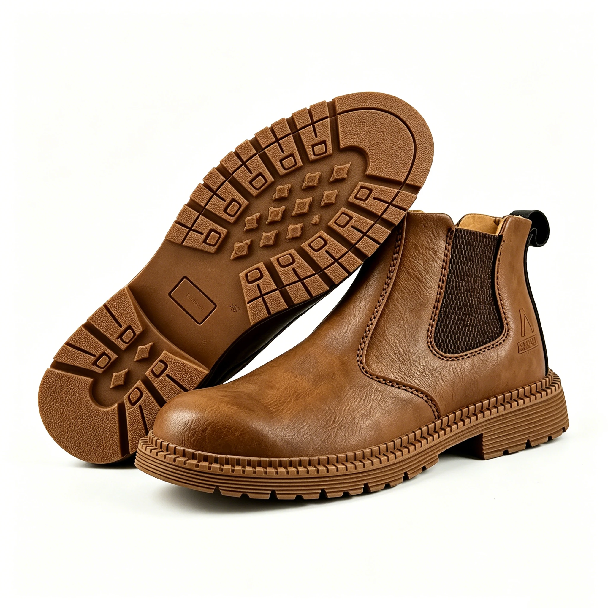 Rugged Shield - Ailongcity® Chelsea Safety Boots: Blend of Style and Industrial Protection Winter Boots For Work Oil-proof Safety Orthopedic Shoes