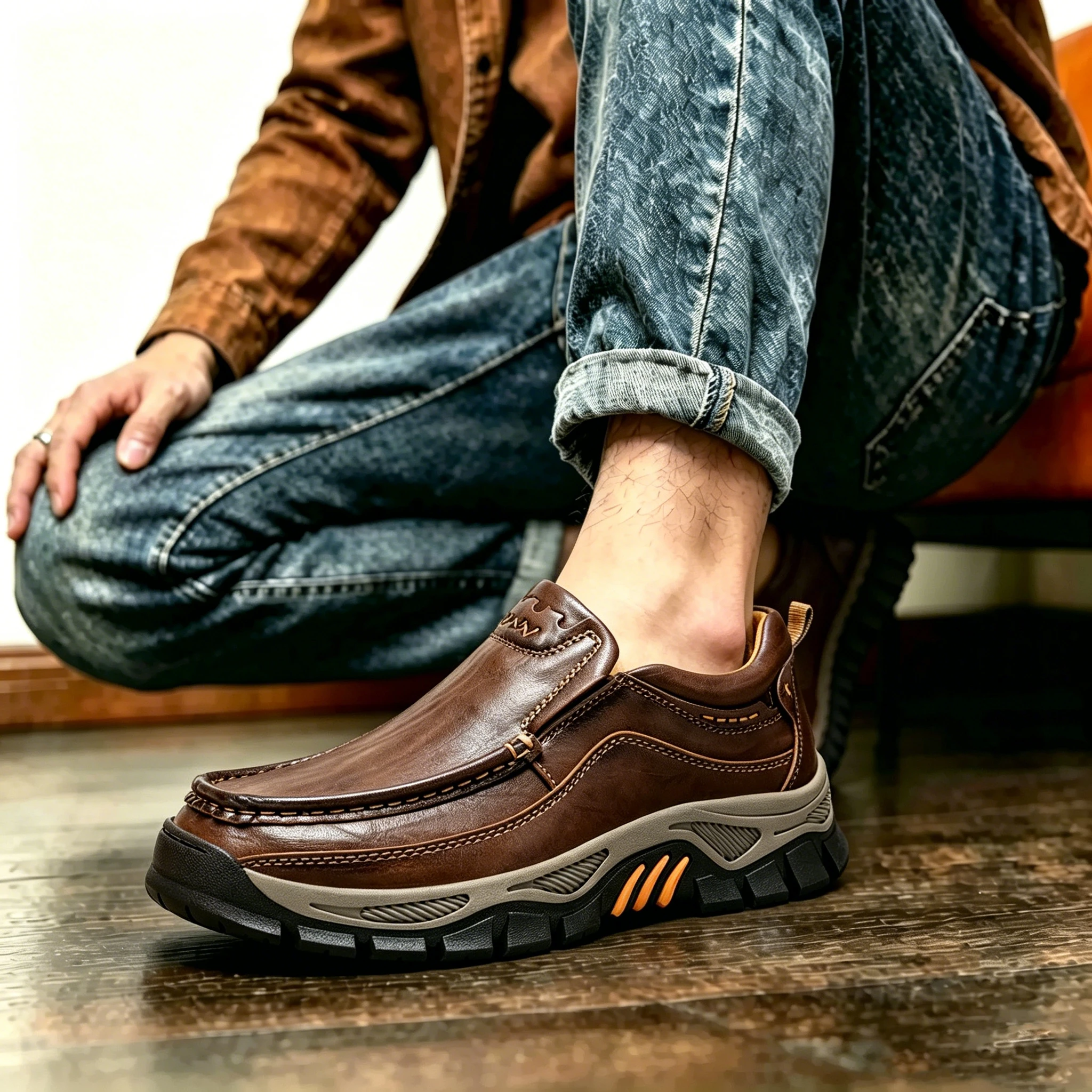 [Copy]⏰Last Day! 45% OFF  🔥AILONGCITY® Men's Outdoor Leather Casual Shoes – Handmade Hiking & Walking Sneakers