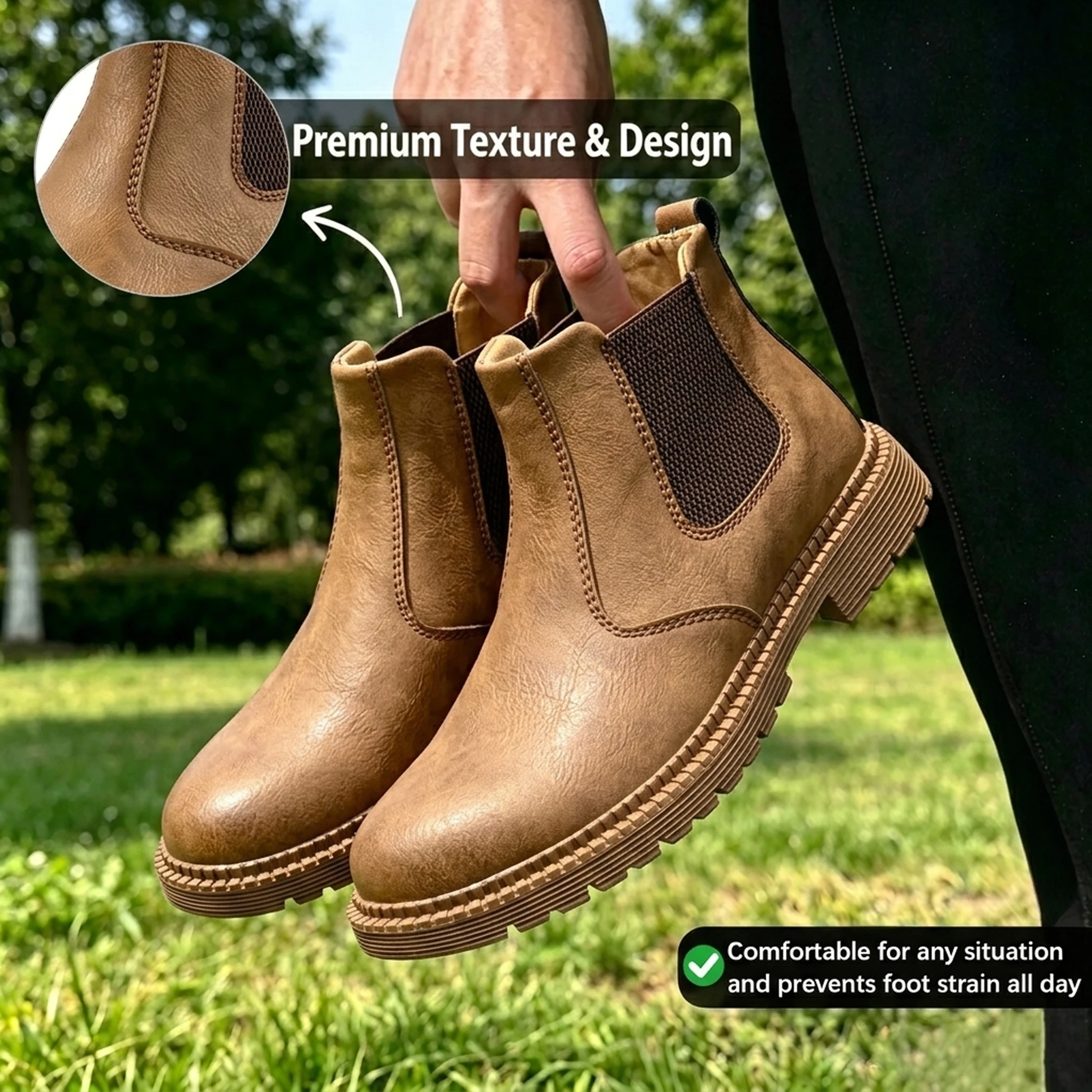 Rugged Shield - Ailongcity® Chelsea Safety Boots: Blend of Style and Industrial Protection Winter Boots For Work Oil-proof Safety Orthopedic Shoes