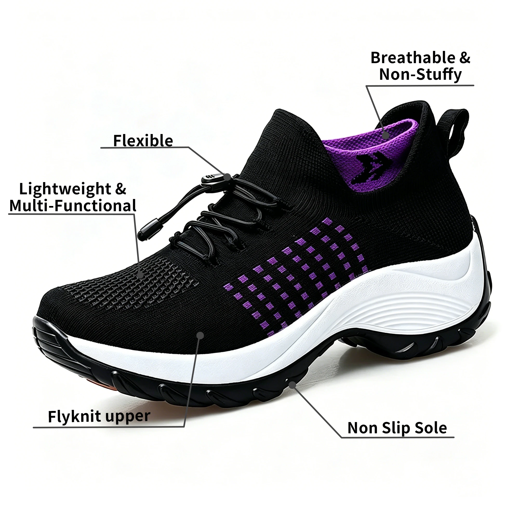 Violet Pulse - Ailongcity® Orthopedic Comfort Shoes