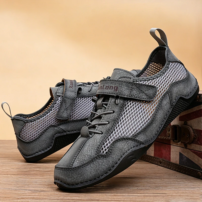 ⏰Promotion - 50% OFF🔥Ailongcity®Men's Breathable Leather Orthopedic Shoes –