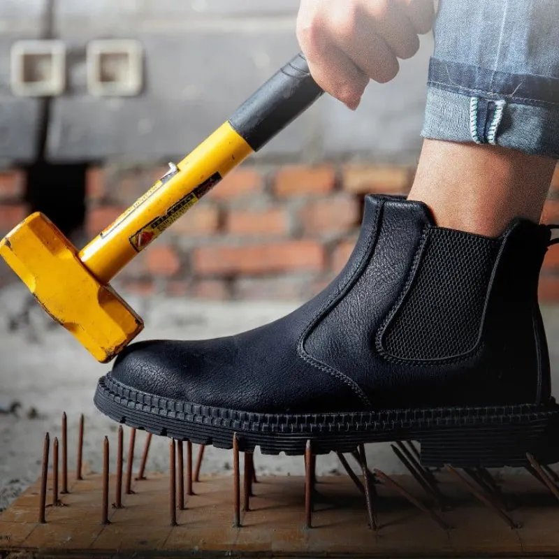 Ailongcity®Men Winter Boots For Work Oil-proof Safety Orthopedic Shoes
