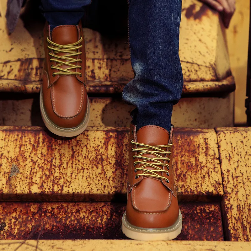 Ailongcity® Men's Handmade Waterproof Martin Boots
