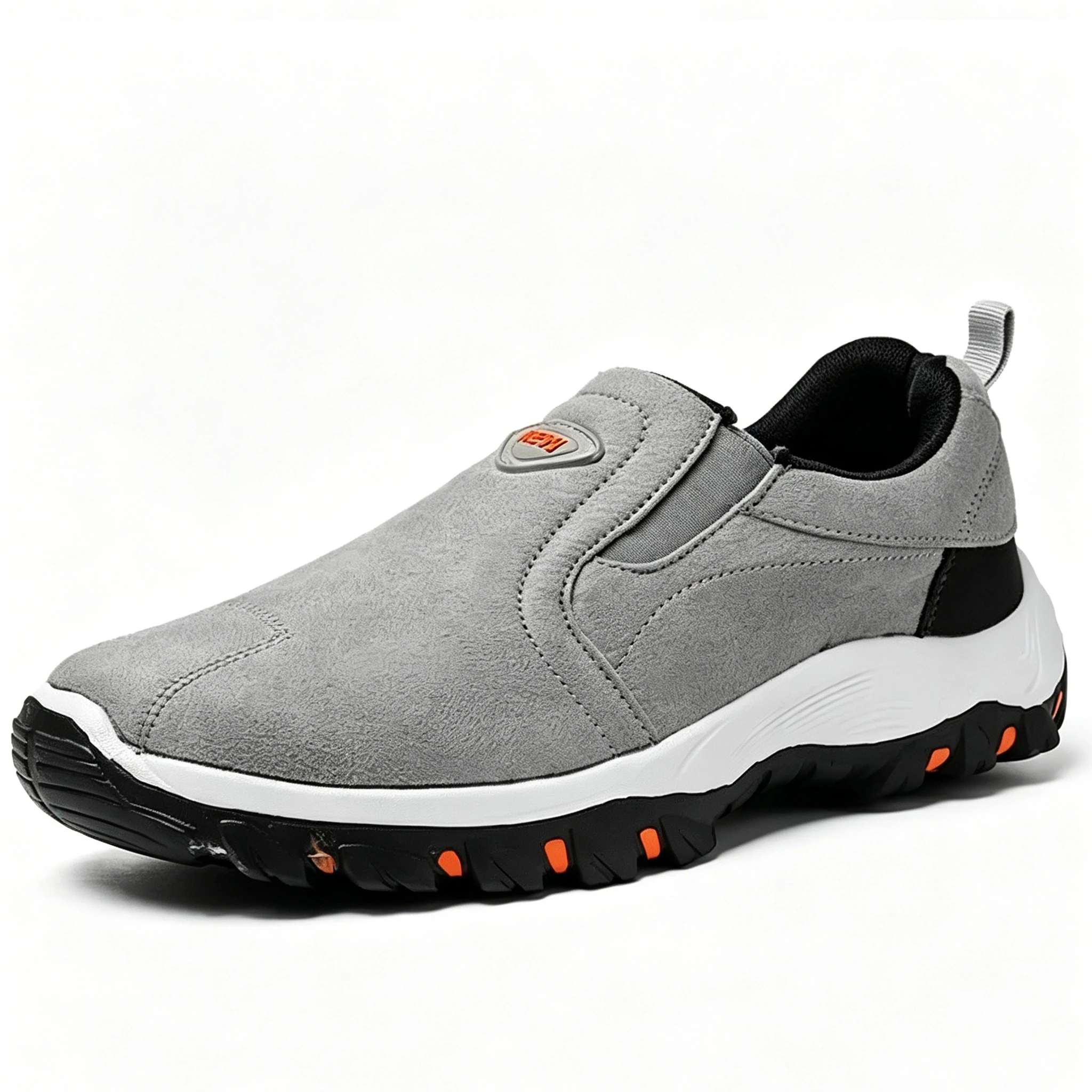 Tan Suede - Ailongcity® Slip-On Outdoor Hiking Sneakers: Effortless Trail Style with Rugged Traction for Adventure Enthusiasts