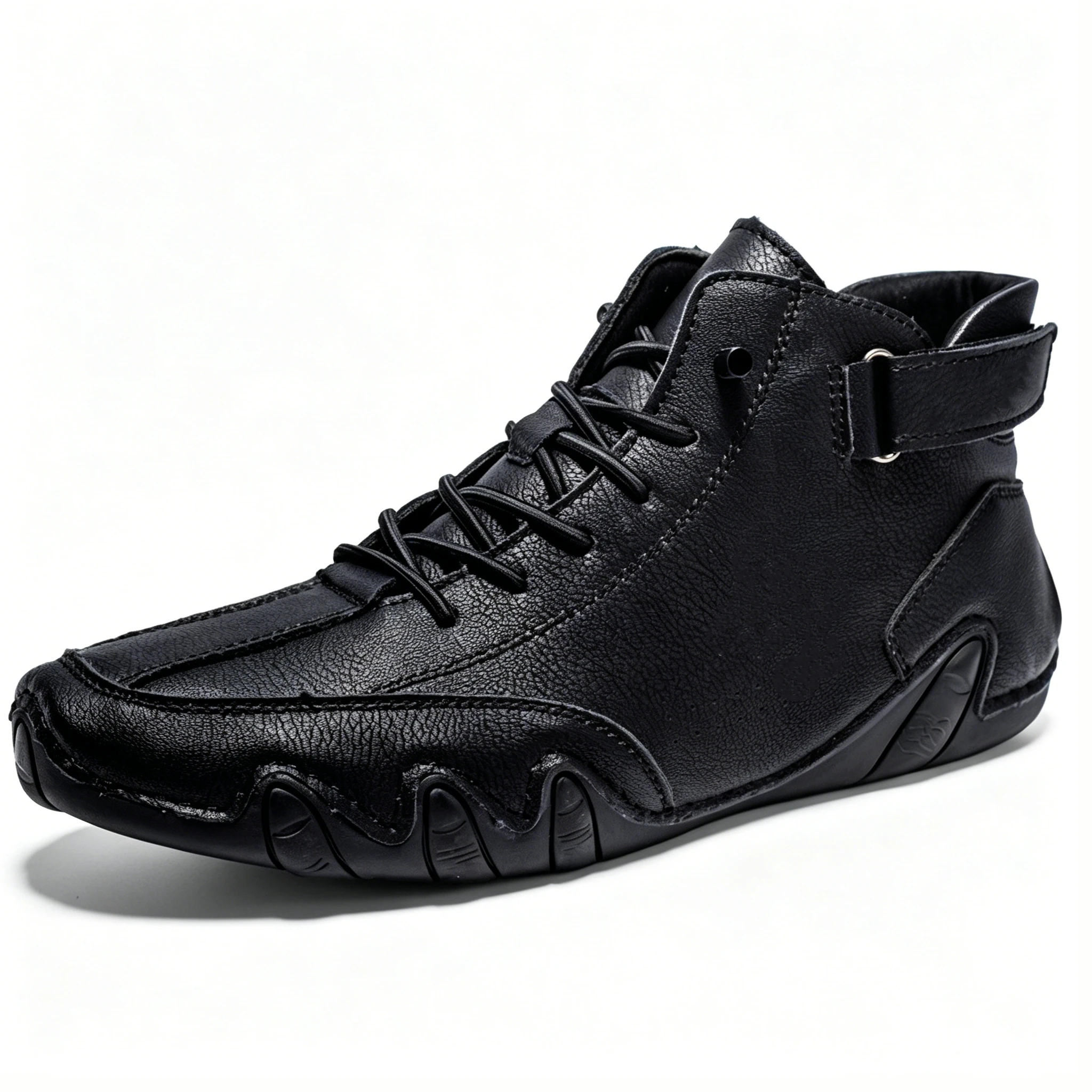 Salkin Azure - Ailongcity® Artisan High-Tops: Handcrafted Leather Design for Bold Urban Sophistication