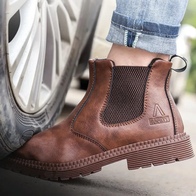 Ailongcity®Men Winter Boots For Work Oil-proof Safety Orthopedic Shoes