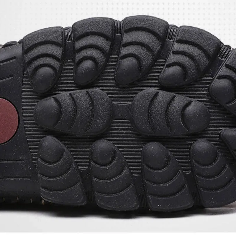 Men's Handcrafted Cowhide Leather Orthopedic Waterproof Ankle Boots