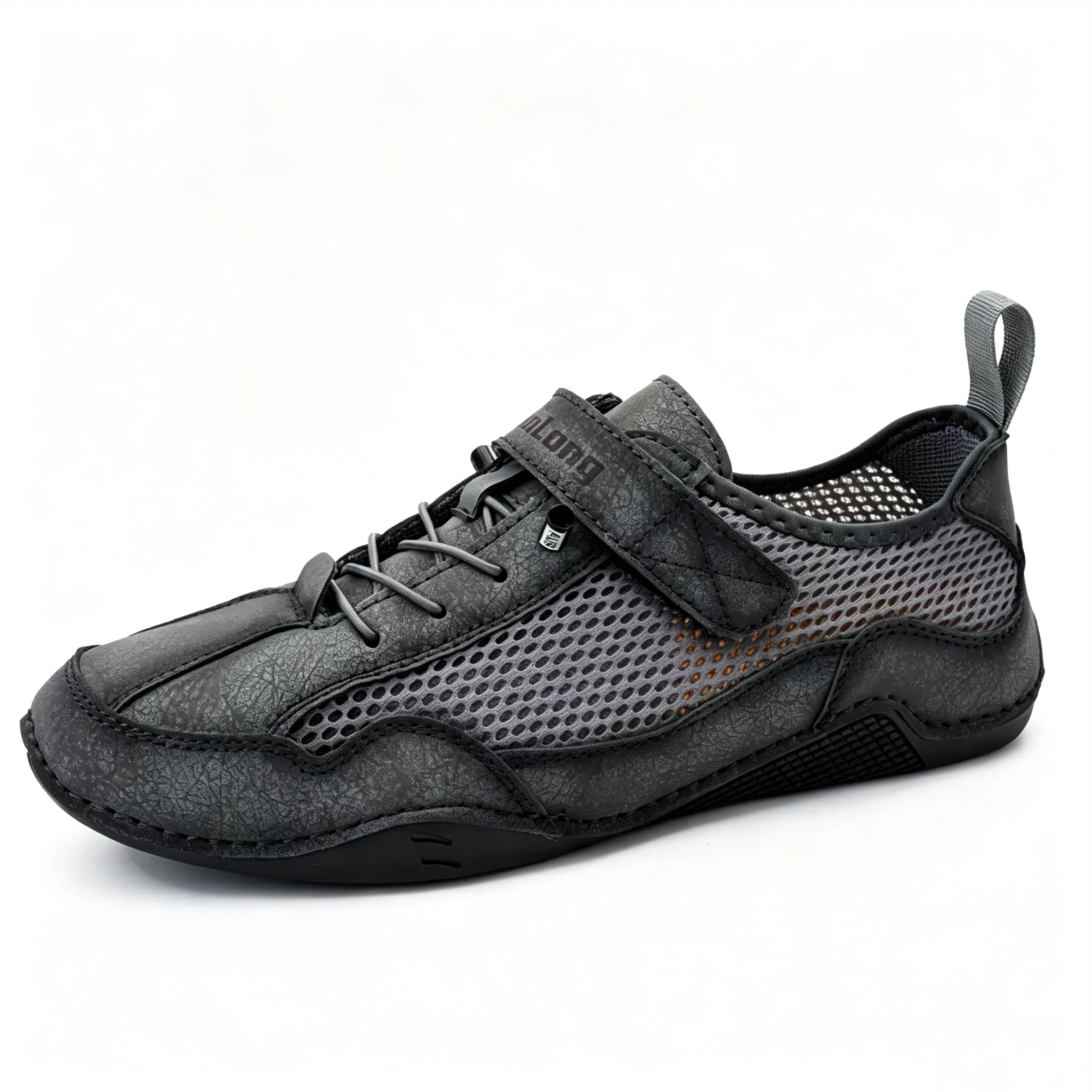 Tan Mesh-Leather - Ailongcity® Quick-Adjust Outdoor Sneakers: Breathable Innovation for Active Summers