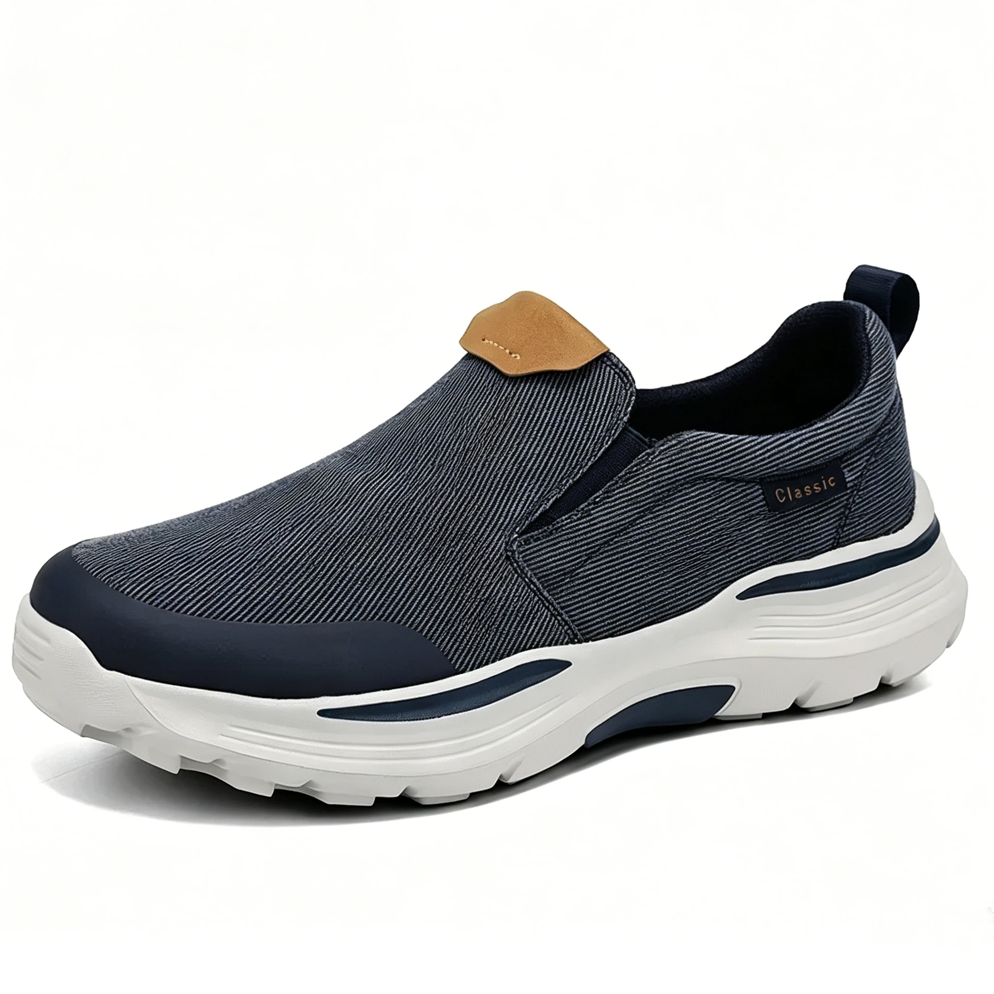 Beige Canvas - Ailongcity® Slip-On Casual Sneakers Timeless Comfort with Modern Rugged Design for Everyday Versatility