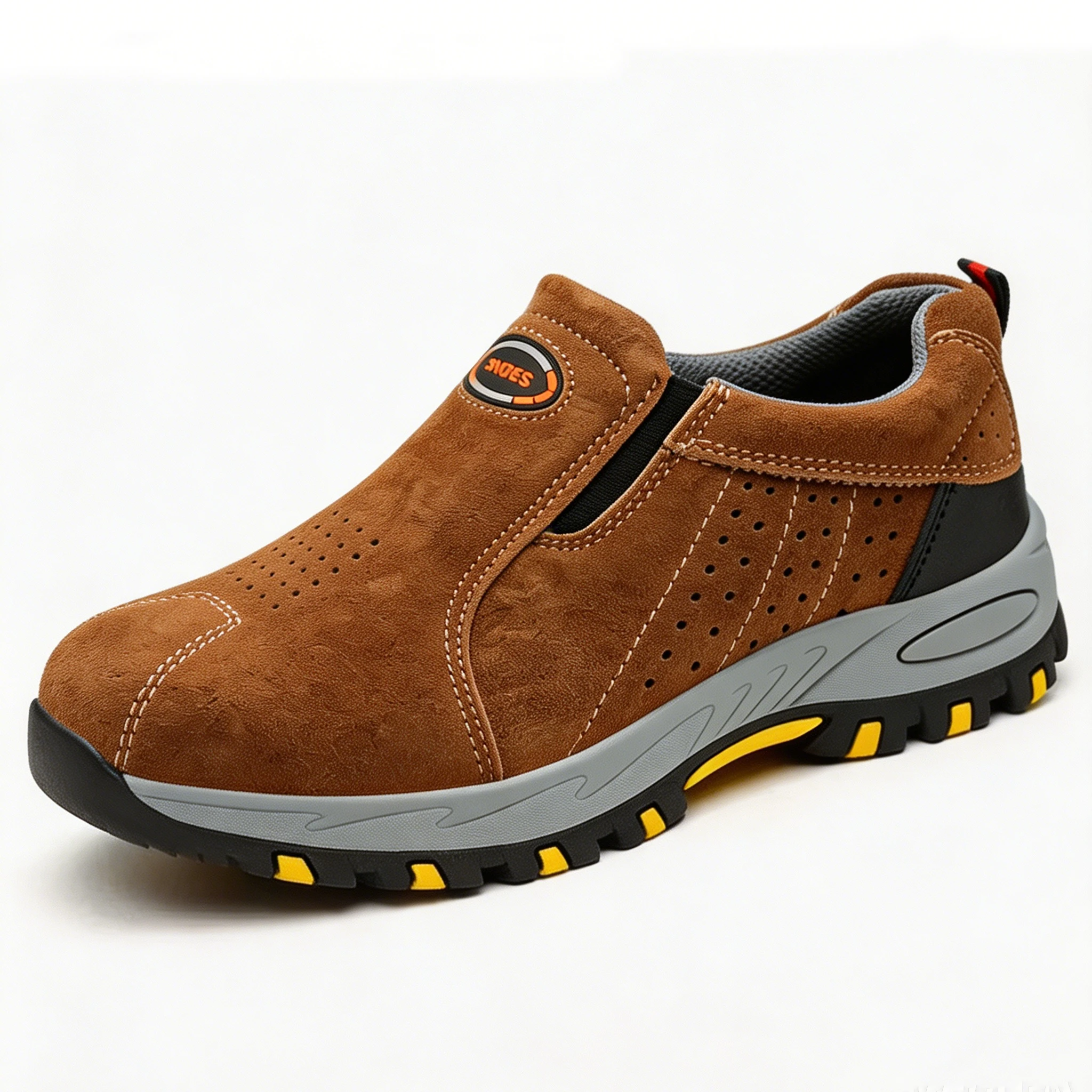 Navy Suede - Ailongcity® Slip-On Work Safety Sneakers Breathable Protection with Rugged Traction for Industrial Environments