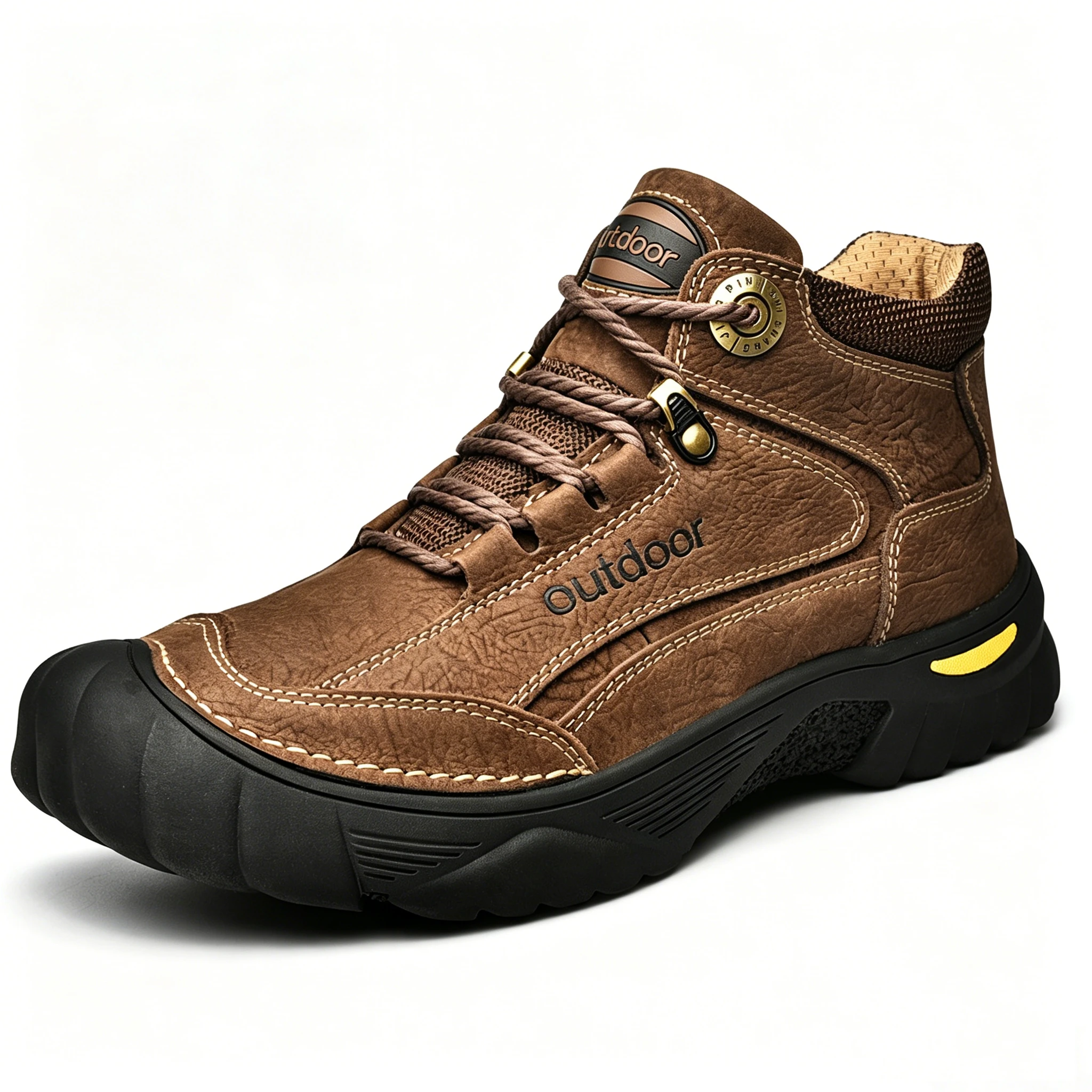 Brown Explorer  - Ailongcity® Outdoor Adventure Hiking Boots Durable Design for Trail Exploration