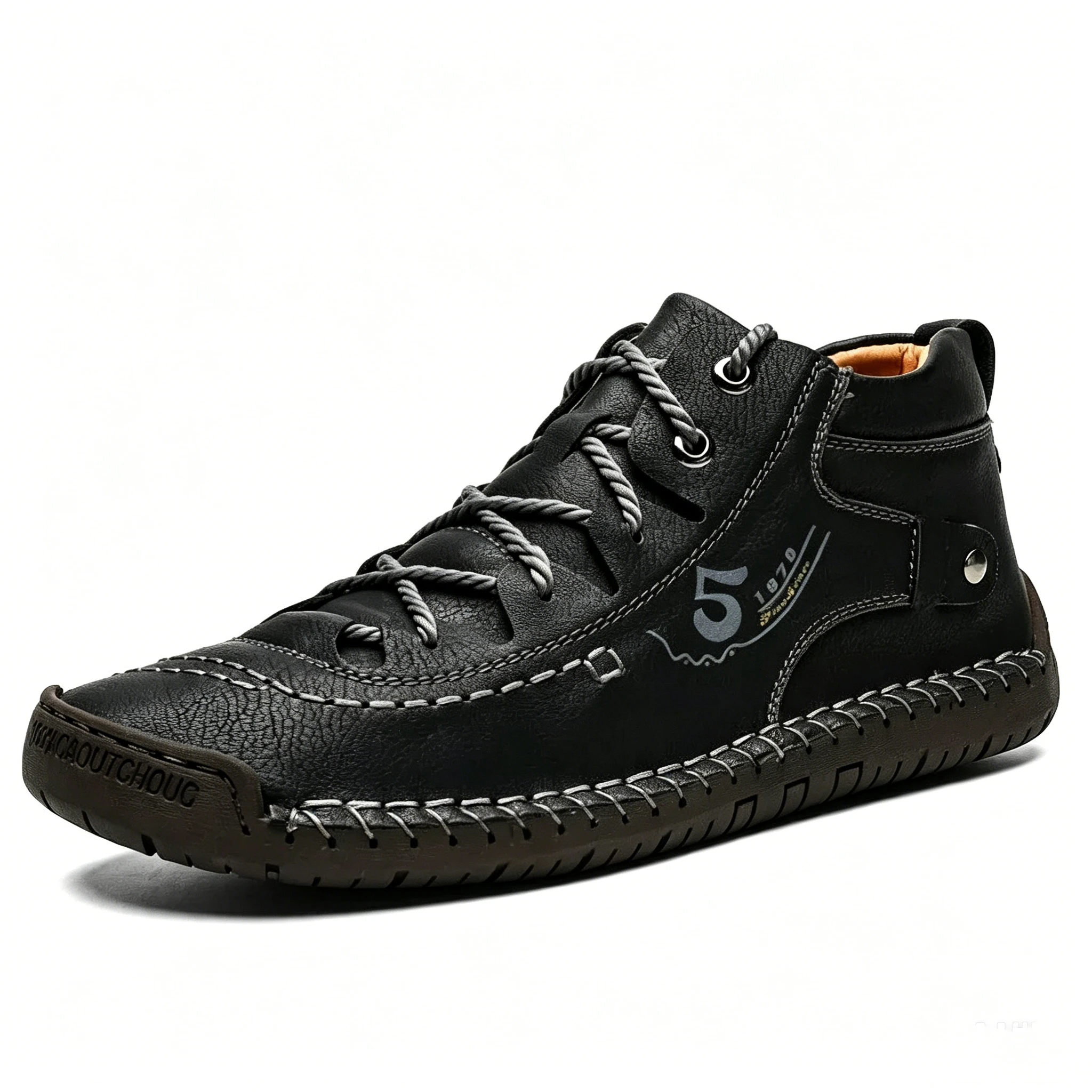 Tan Vintage - Ailongcity® Lace-Up Ankle Boots: Retro Charm with Rugged Versatility