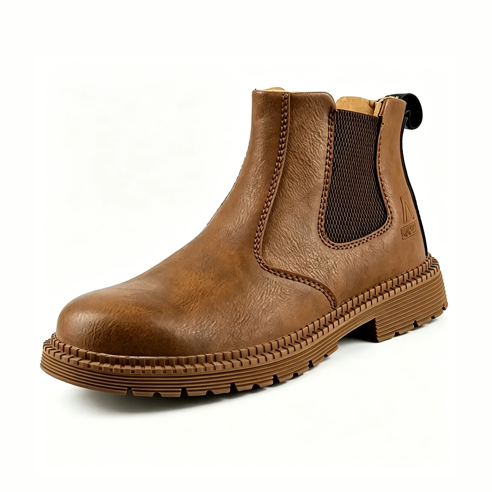 Rugged Shield - Ailongcity® Chelsea Safety Boots: Blend of Style and Industrial Protection Winter Boots For Work Oil-proof Safety Orthopedic Shoes
