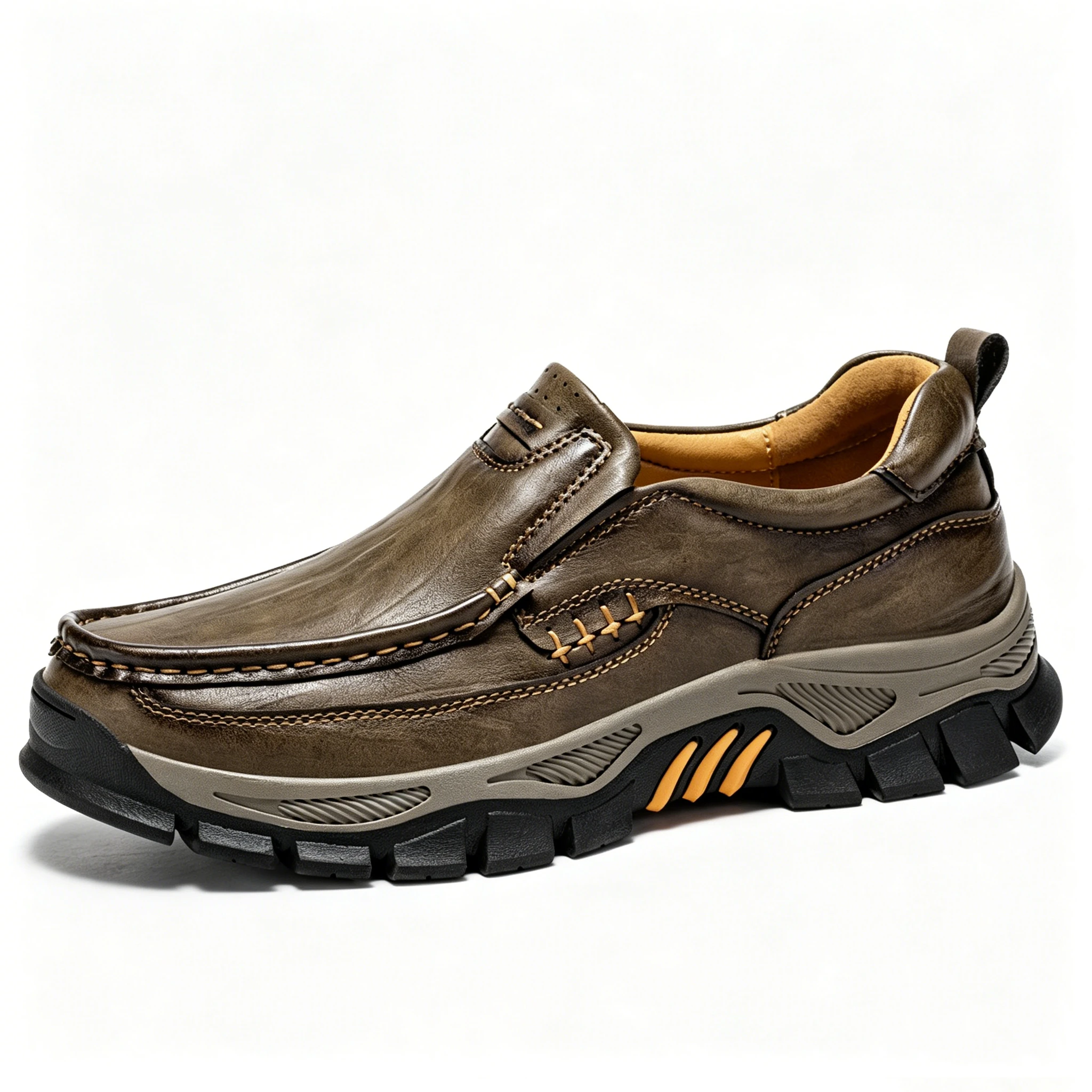 ⏰Last Day! 45% OFF  🔥AILONGCITY® Men's Genuine Leather Outdoor Casual Hiking Shoes – Versatile for City Walks & Trail Adventures