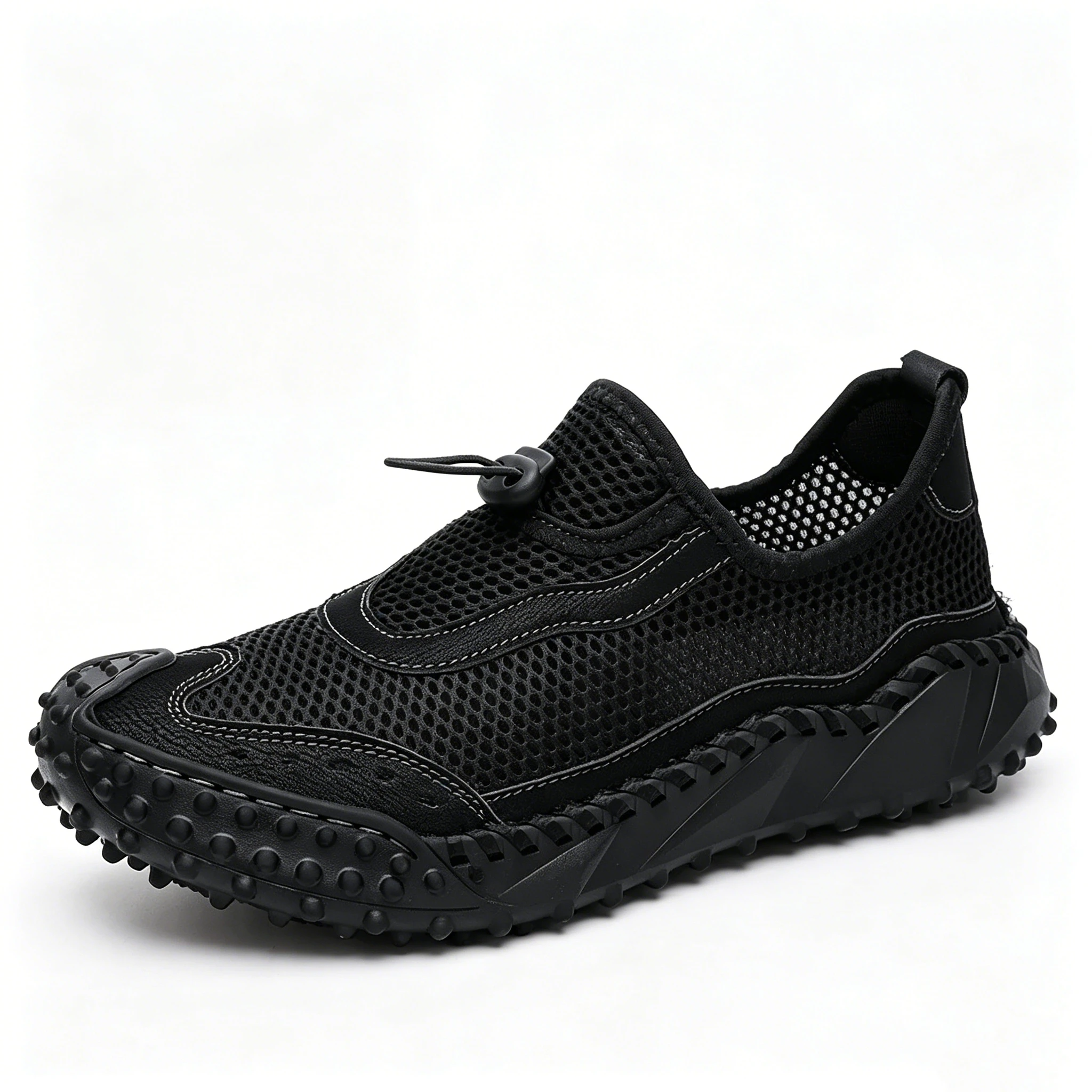 Khaki Mesh - Ailongcity® Adjustable Outdoor Sneakers Max Breathability with Rugged Traction for Summer Adventures