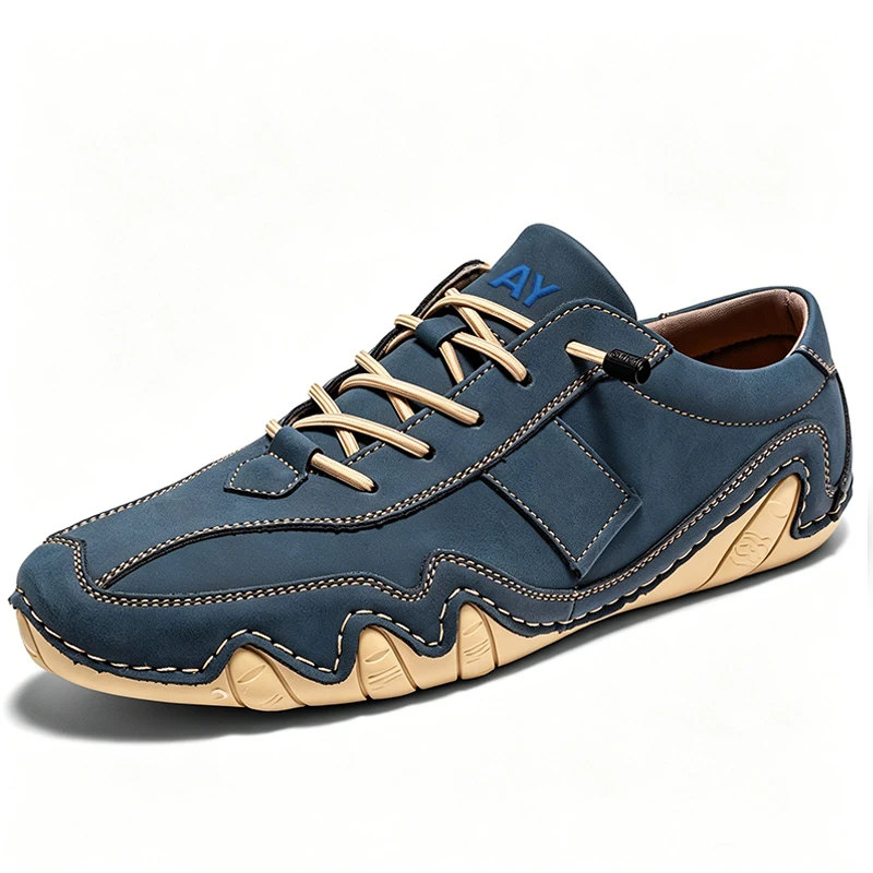 Salkin Azure - Ailongcity Artisan Low-Tops: Handcrafted Leather for Urban Sophistication