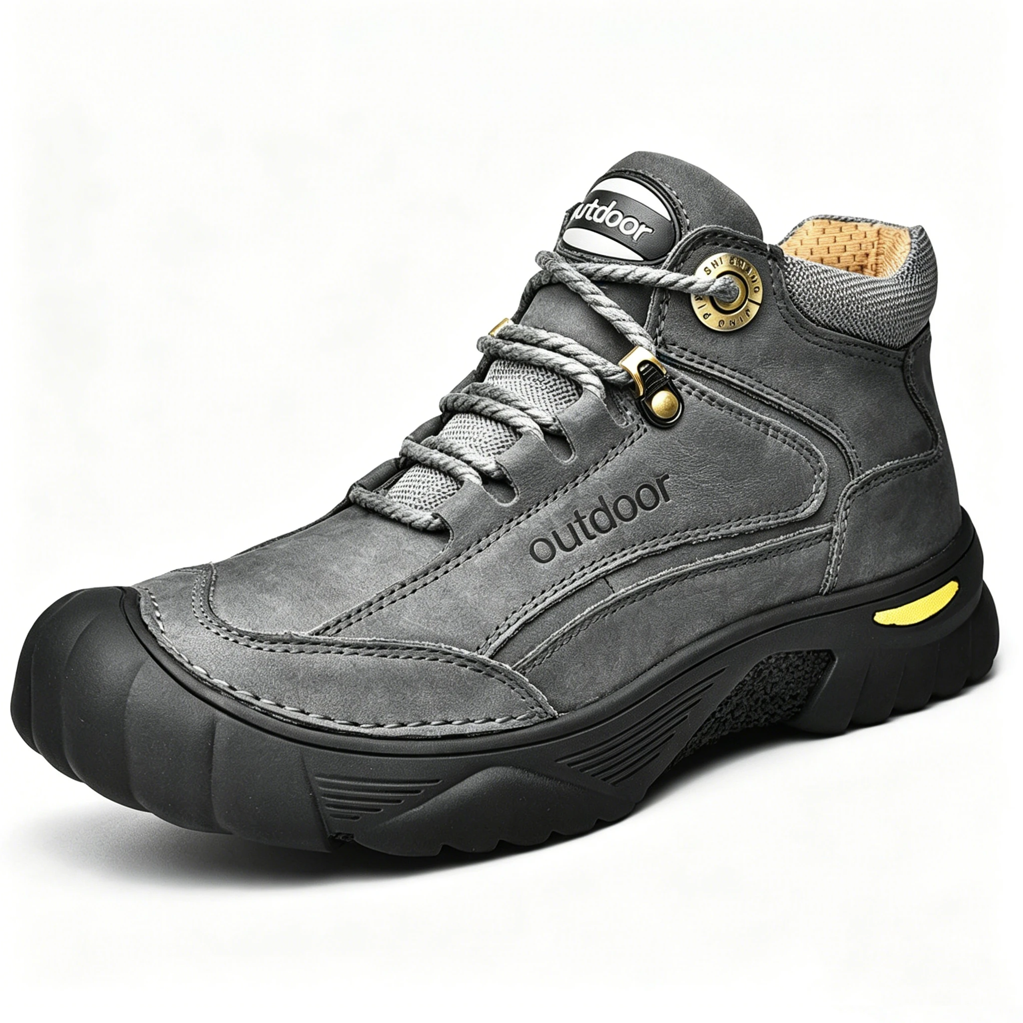 Brown Explorer  - Ailongcity® Outdoor Adventure Hiking Boots Durable Design for Trail Exploration