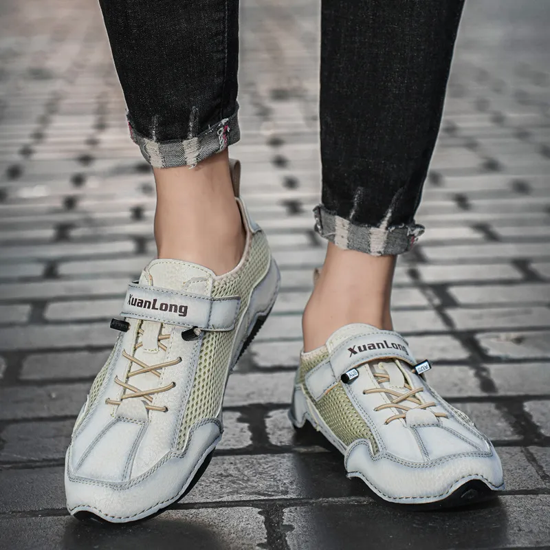 ⏰Promotion - 50% OFF🔥Ailongcity®Men's Breathable Leather Orthopedic Shoes – Hand-Stitched, Non-Slip