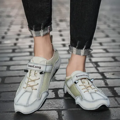 ⏰Promotion - 50% OFF🔥Ailongcity®Men's Breathable Leather Orthopedic Shoes – Hand-Stitched, Non-Slip