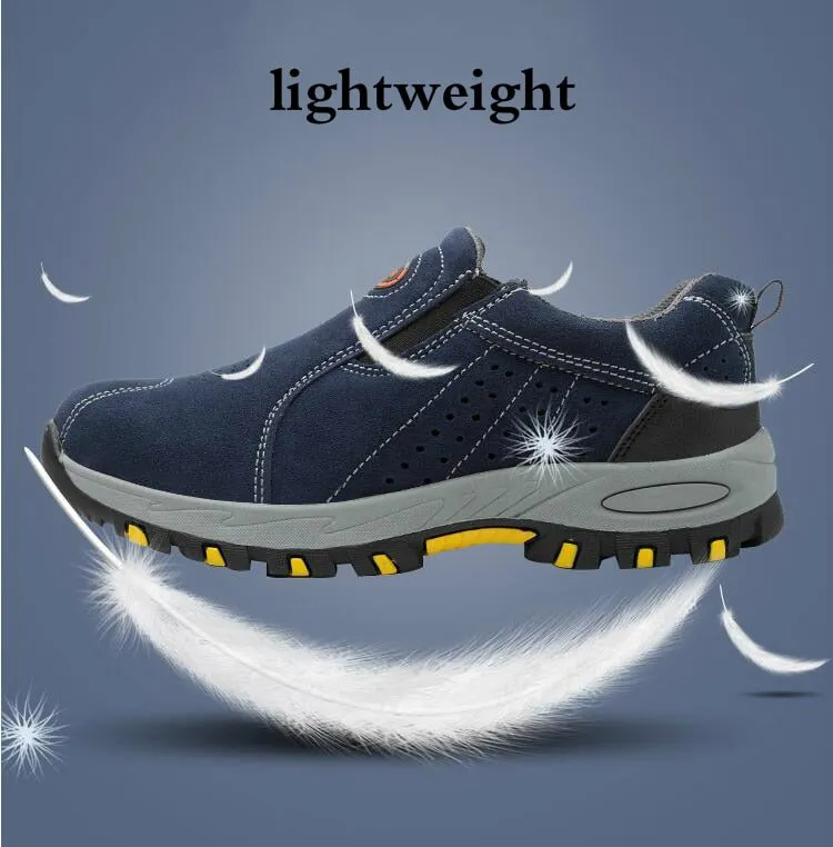 Ailongcity®Men Orthopedic Shoes Suede Anti-puncture Safety Boots