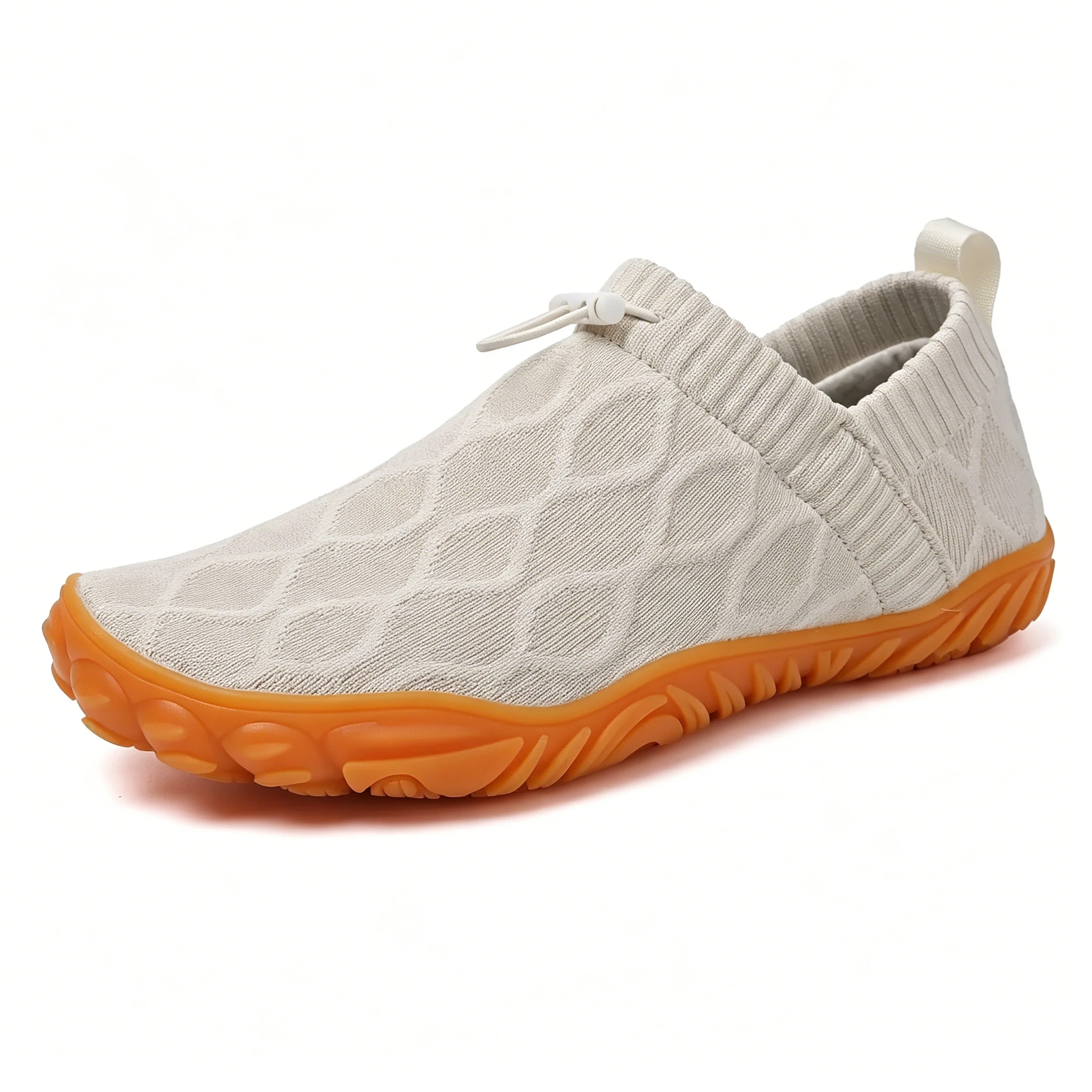 Tan Knit - Ailongcity® Adjustable Slip-On Outdoor Sneakers: Adaptive Knit Comfort with Rugged Grip for Active Explorers