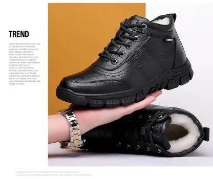 Ailongcity®Handcrafted Orthopedic Winter Leather Snow Boots for Men