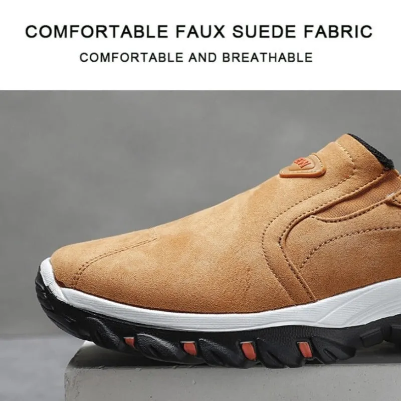 Ailongcity®Men Warm Fur Boots Slip-on Premium Suede Orthopedic Shoes