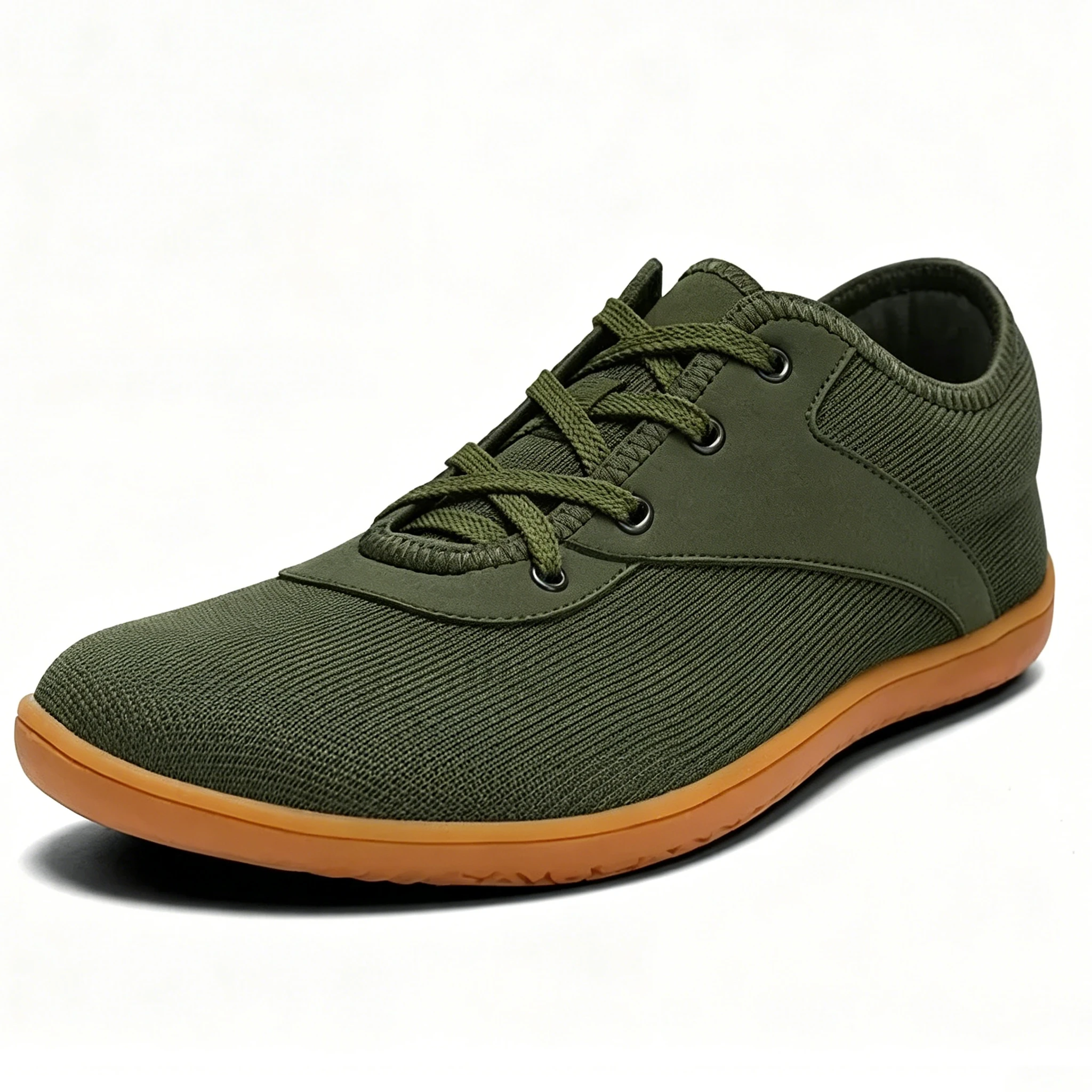 Beige Knit - Ailongcity® Lace-Up Minimalist Sneakers Breathable Simplicity for Everyday Versatility