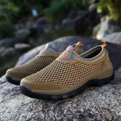 ⏰Promotion - 50% OFF🔥Ailongcity® Mens Casual Slip On Mesh Breathable Walking Hiking Sneaker