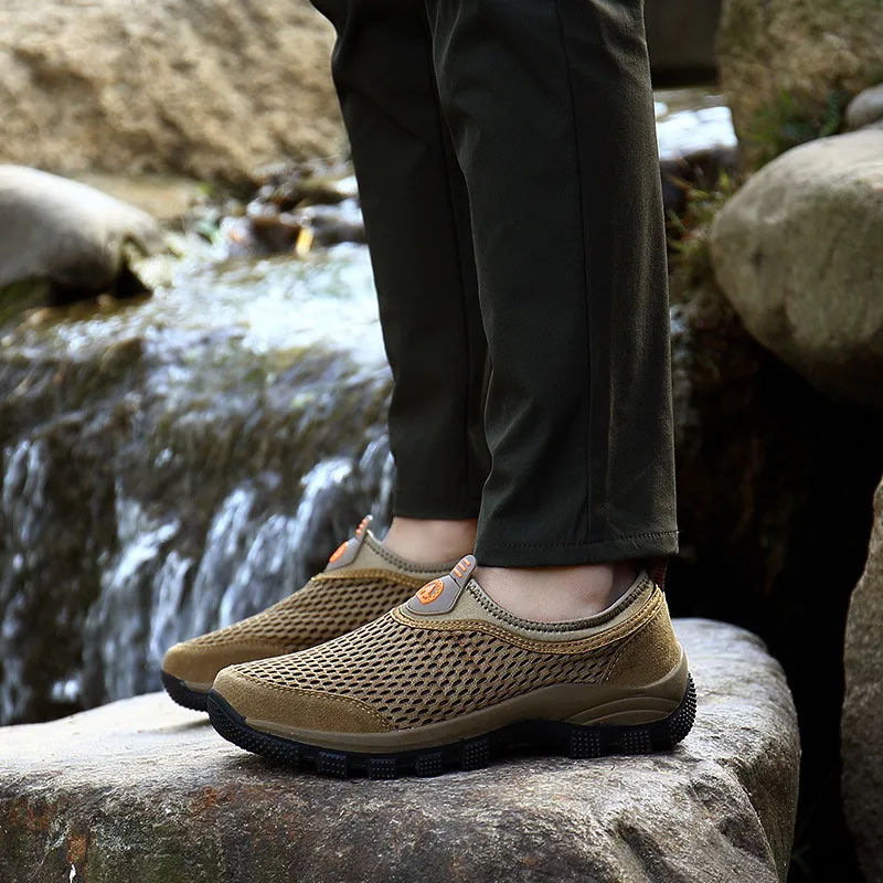 ⏰Promotion - 50% OFF🔥Ailongcity® Mens Casual Slip On Mesh Breathable Walking Hiking Sneaker