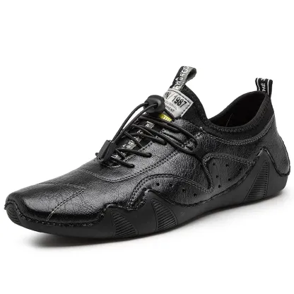 ⏰Promotion - 50% OFF🔥 Men's Handmade Orthopedic Breathable Lace-up Leather Shoes