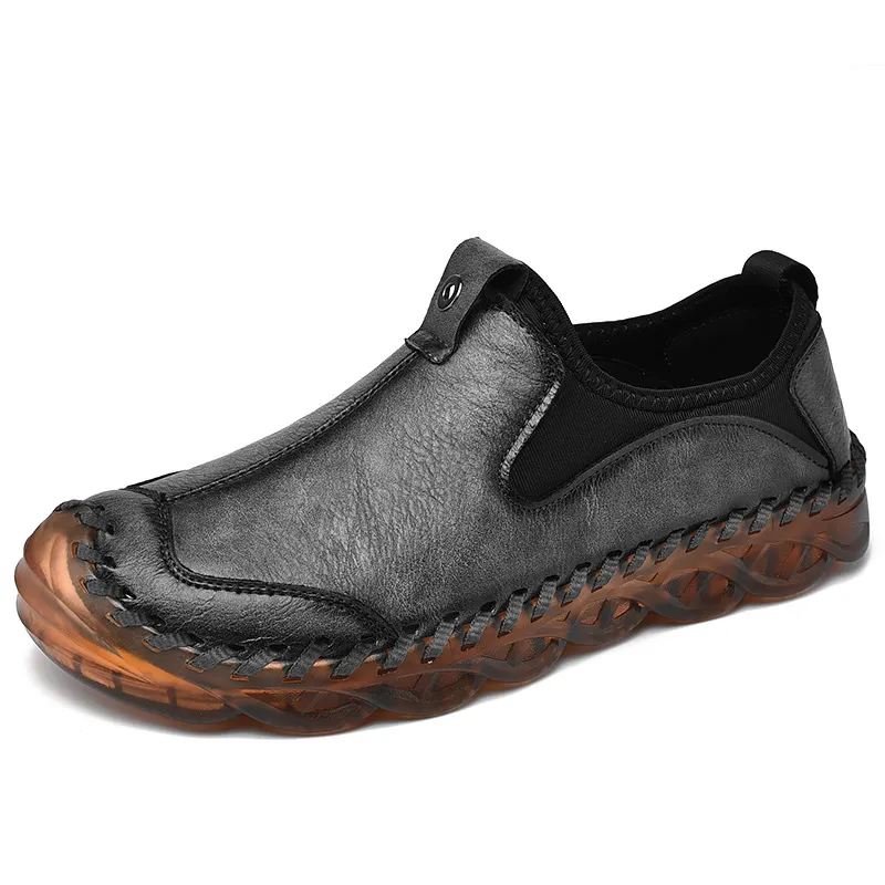 Ailongcity®Men's Handcrafted Genuine Leather Moccasins Foot Wear