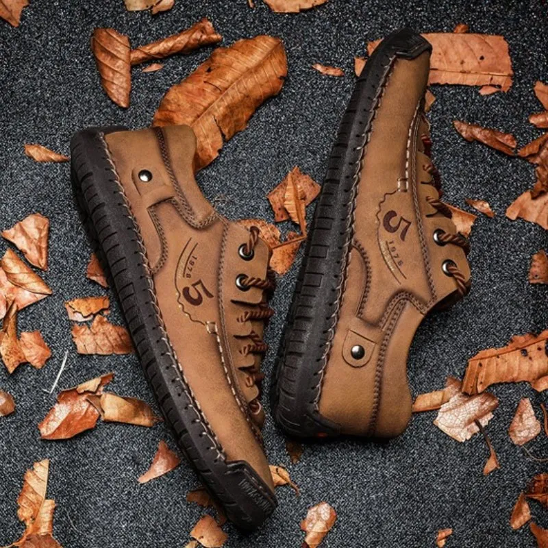 Ailongcity®Leather Orthopedic Shoes Men Leather Winter Boots