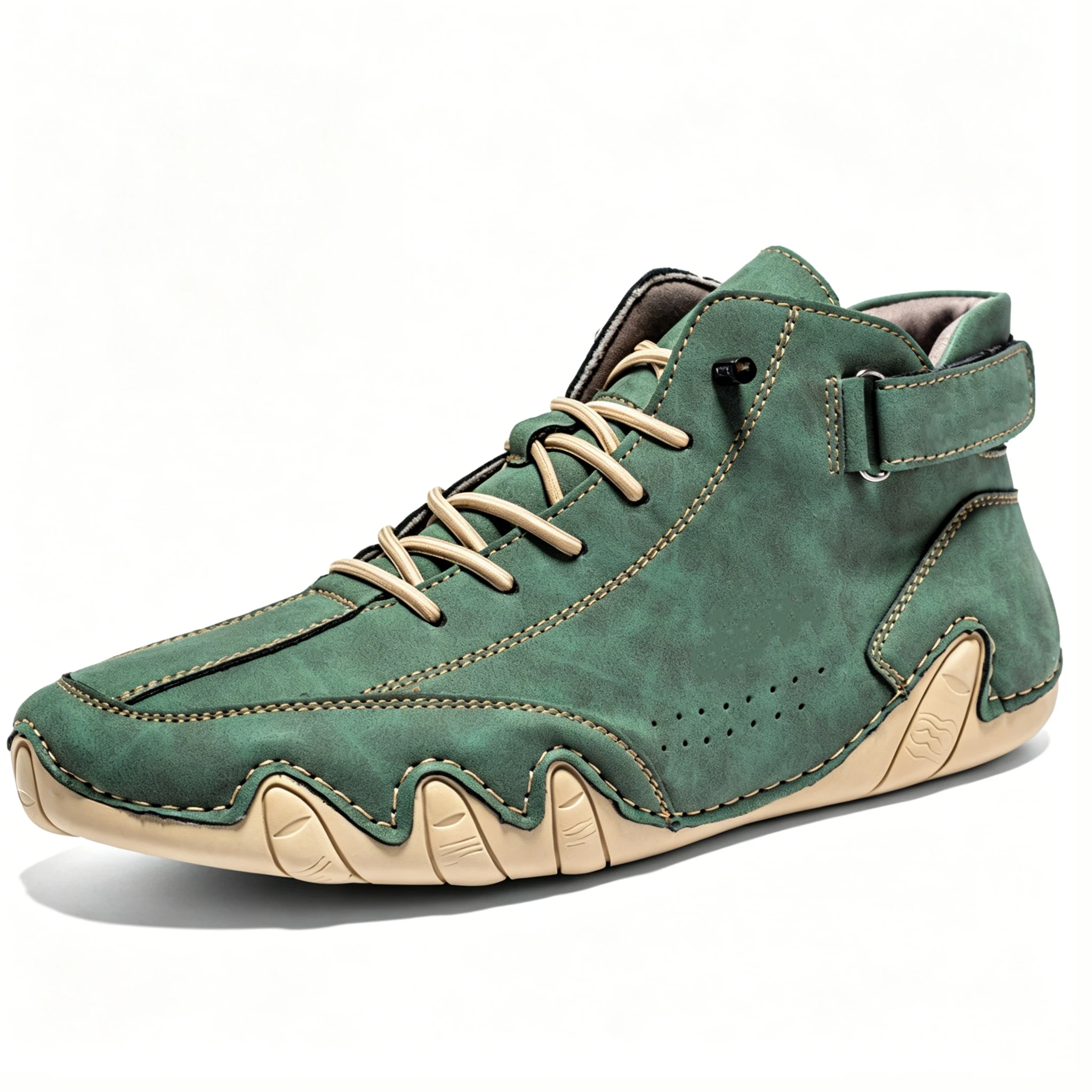 Salkin Azure - Ailongcity® Artisan High-Tops: Handcrafted Leather Design for Bold Urban Sophistication