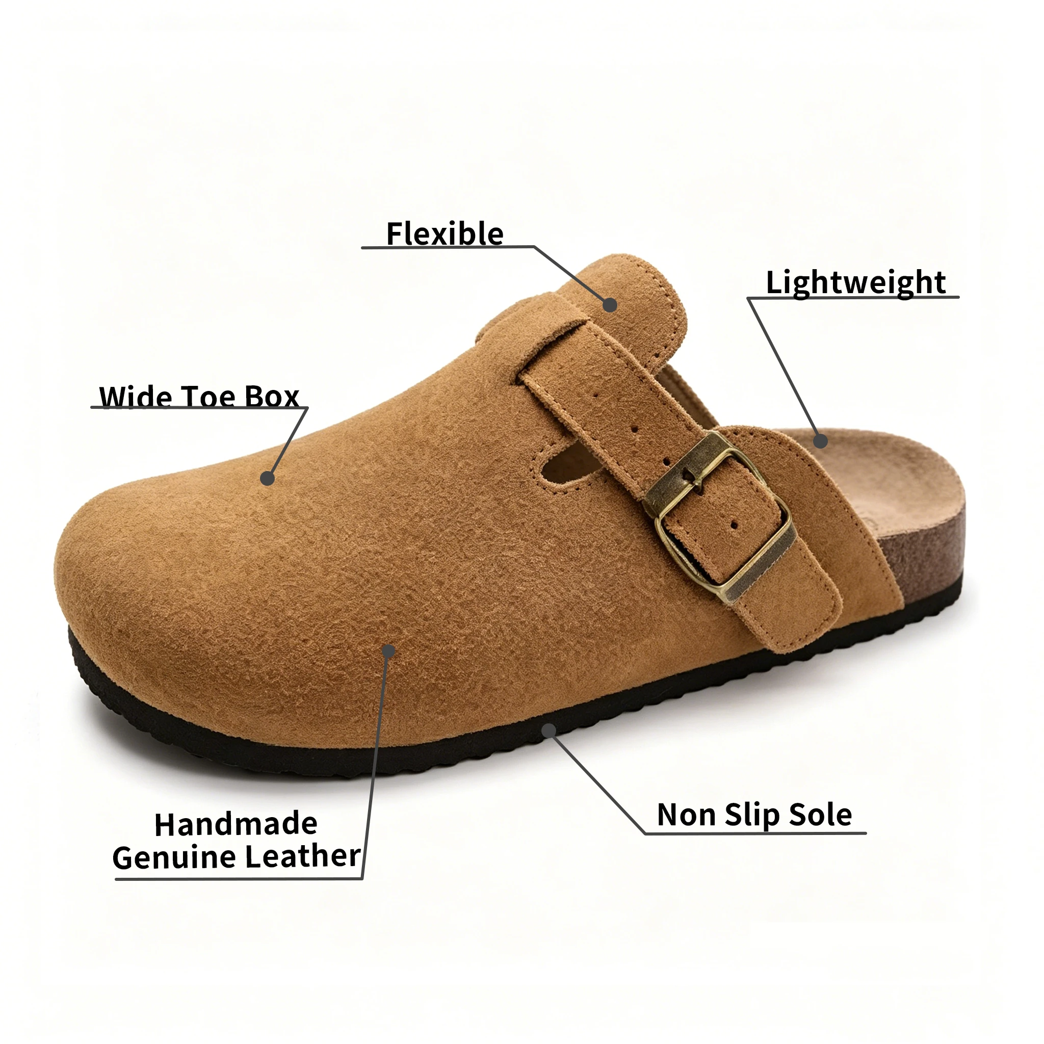 Ailongcity® Unisex Cork Clog Sandals – Lightweight, Ergonomic, and Perfect for Leisure