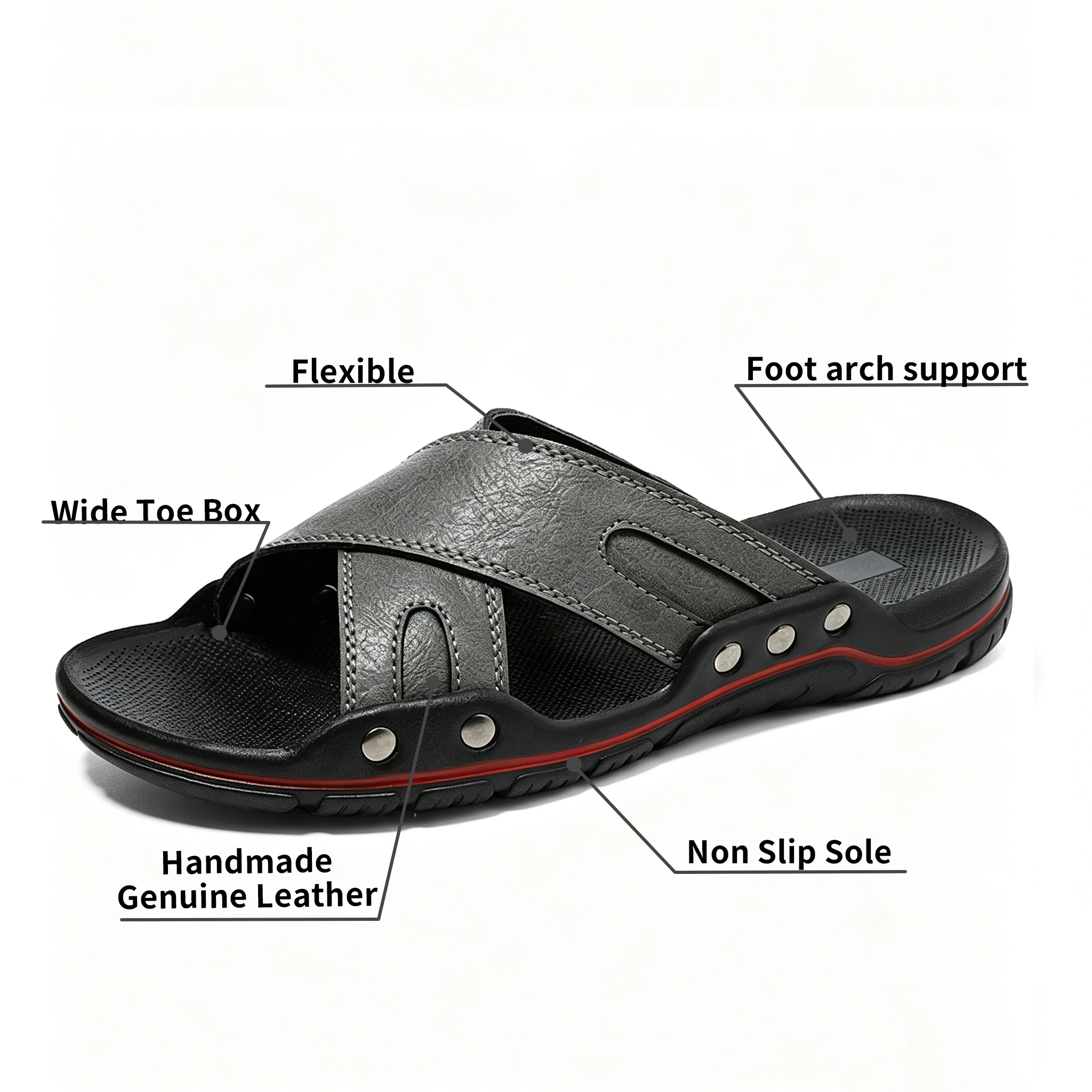 ⏰Last Day! 45% OFF 🔥Ailongcity® Men's Handmade Breathable No-glue Orthopedic Sandals