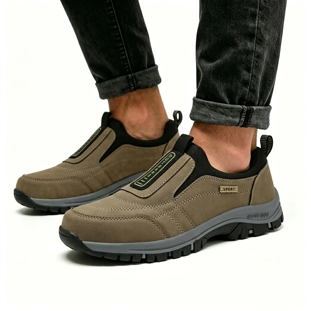 Blue Slip-On - Ailongcity® Outdoor Hiking Sneakers Effortless Trail Readiness with Rugged Performance Design