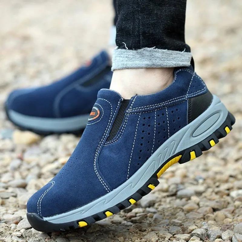 Ailongcity®Men Orthopedic Shoes Suede Anti-puncture Safety Boots