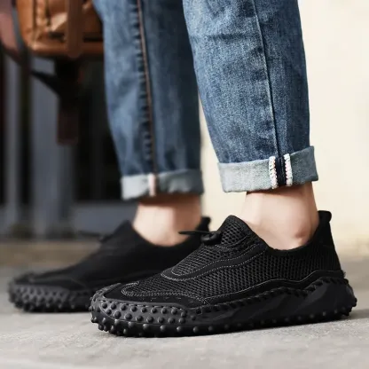 Ailongcity® Mens Lightweight Mesh Slip-On Hiking Sneakers