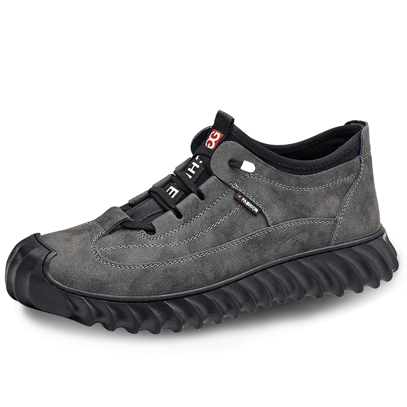 Gray Rugged - Ailongcity® Fashion Sneakers Edgy Design with Comfortable Versatility Waterproof Anti-Slip Shoes