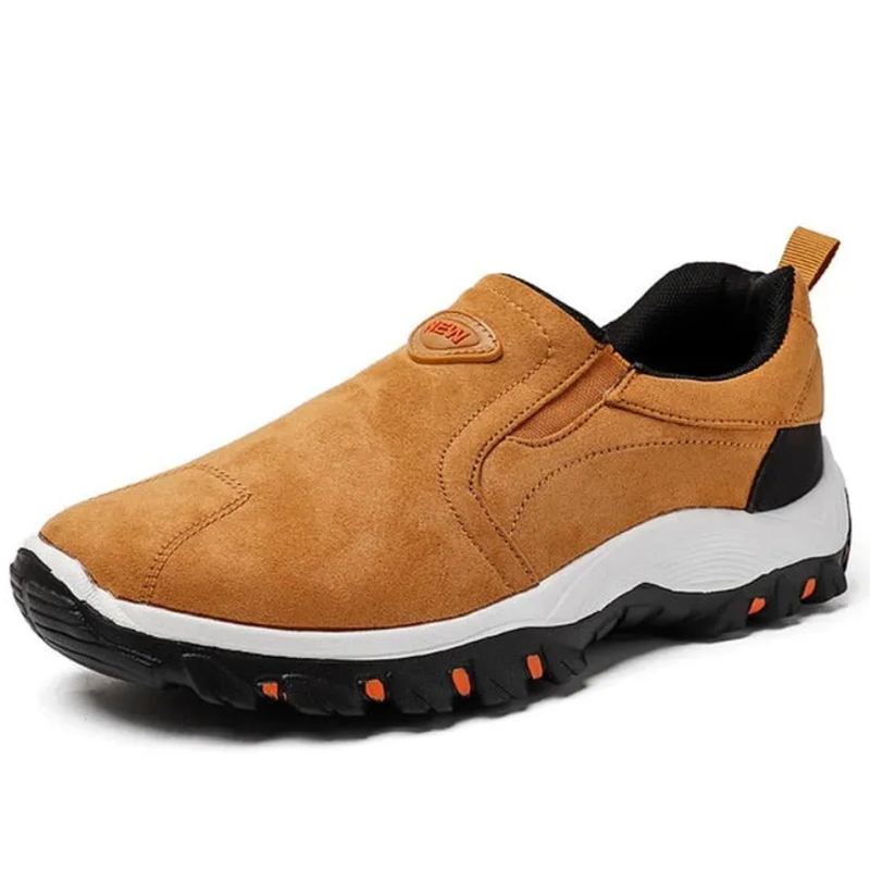 Tan Suede - Ailongcity® Slip-On Outdoor Hiking Sneakers: Effortless Trail Style with Rugged Traction for Adventure Enthusiasts