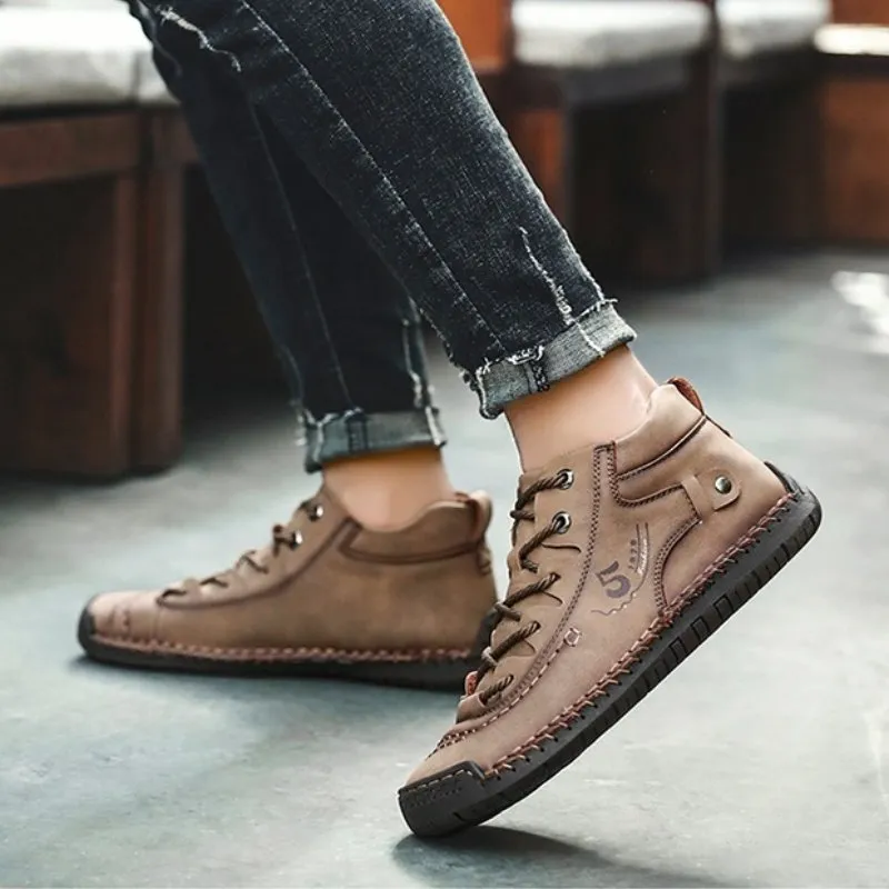 Ailongcity®Soft Leather Vintage Orthotic Shoes for Men